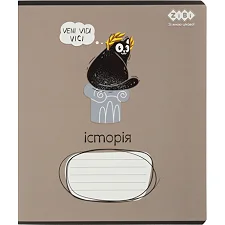 Тетрадь ZiBi предметная CRAZY CAT 48 листов клетка, история (ZB.1703-18)