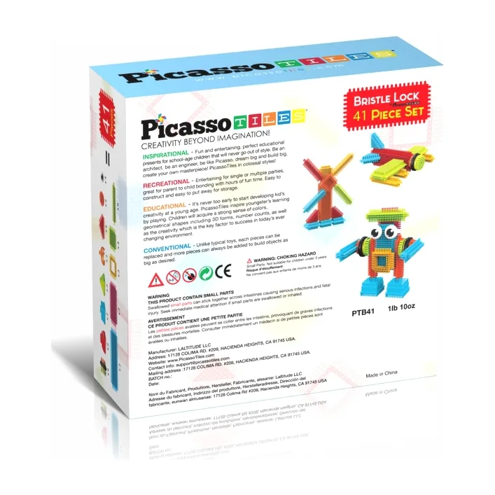 Конструктор Picasso Tiles Hedgehog Building Blocks Set 41 деталь (817338027384)