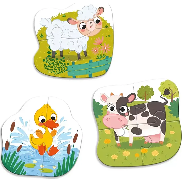 Пазл DoDo 3 в 1 Сільські тварини (300393)