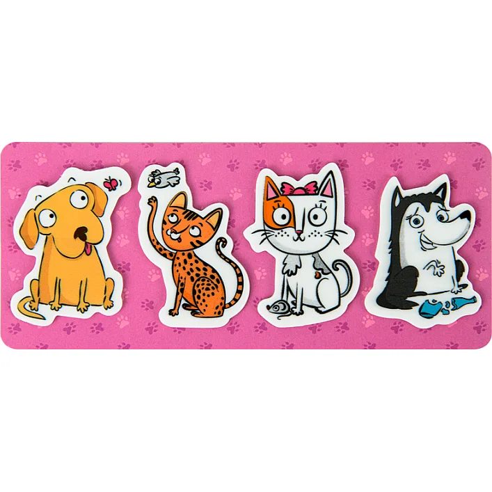 Закладки для книг Kite пластиковые Pets 4x20 шт, 35х50 мм (K22-479-5)