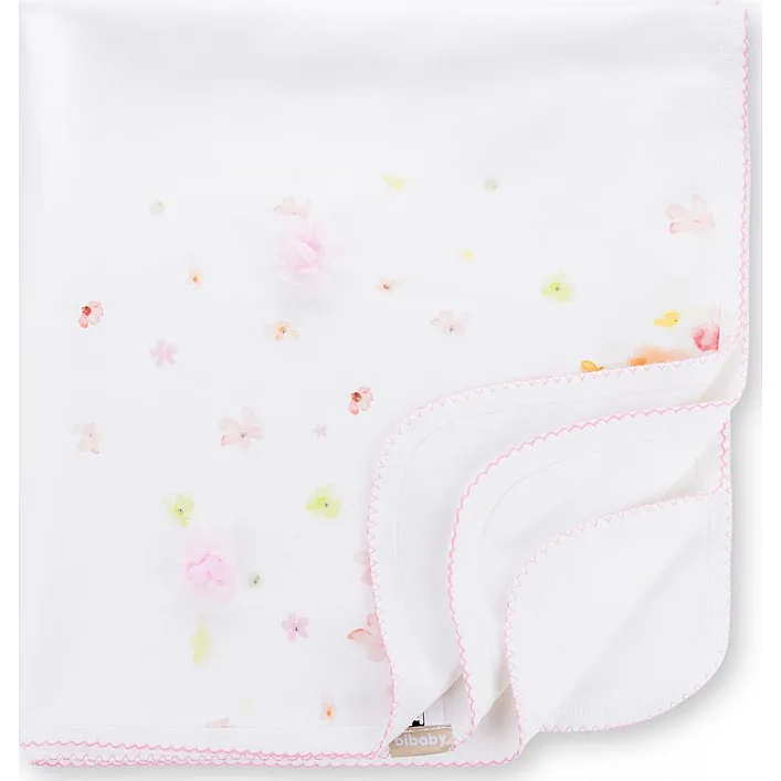 Ковдра дитяча Bibaby з ніжними квіточками (64175-pink)