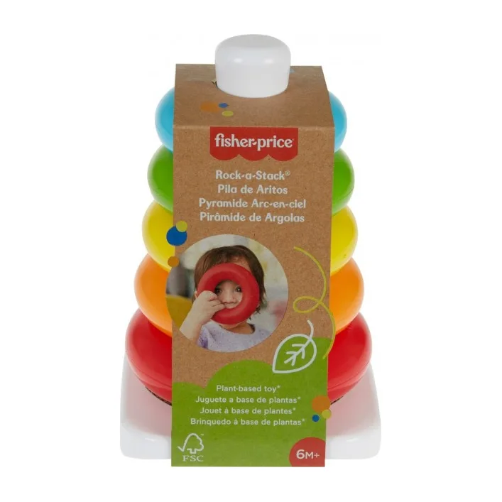 Развивающая игрушка Fisher-Price Пирамидка из эко-материалов (GRF09)