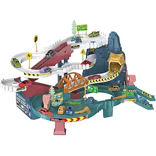 Игровой набор ZIPP Toys Dino автотрек-серпантин электрический, 6 машинок (5501A)