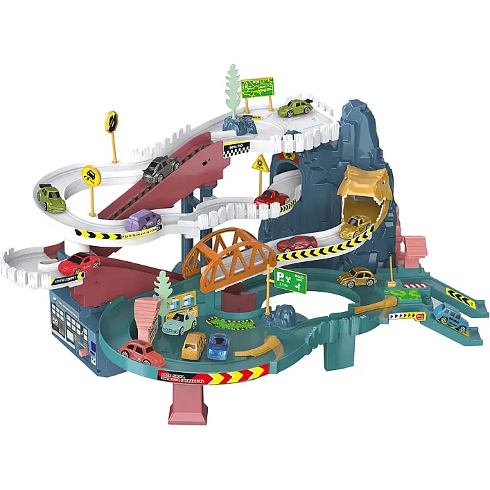 Игровой набор ZIPP Toys Dino автотрек-серпантин электрический, 6 машинок (5501A)