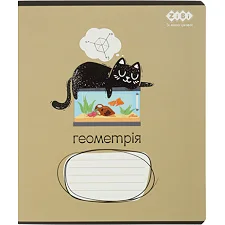 Тетрадь ZiBi предметная CRAZY CAT 48 листов клетка, геометрия (ZB.1703-22)