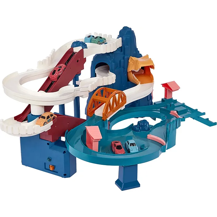 Игровой набор ZIPP Toys Dino автотрек-серпантин электрический, 6 машинок (5501A)