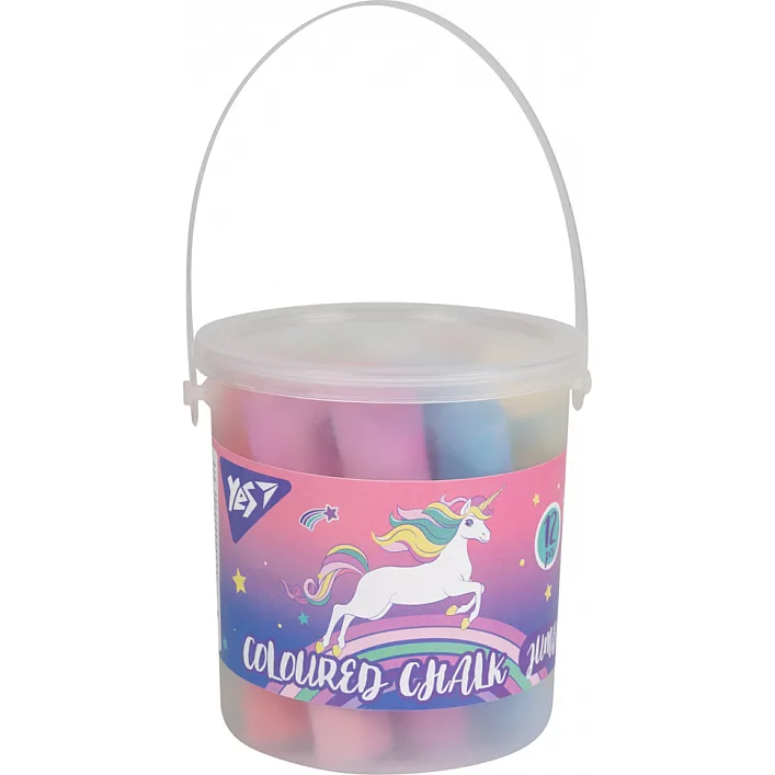 Мел Yes цветной Glamour 12 шт JUMBO в ведре (400513)