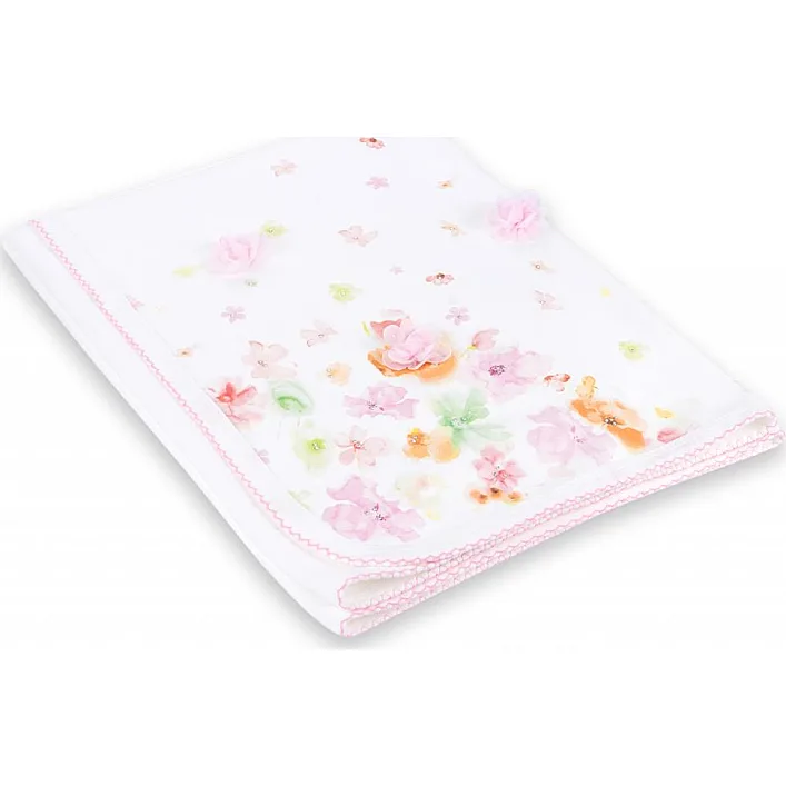 Ковдра дитяча Bibaby з ніжними квіточками (64175-pink)