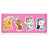 Закладки для книг Kite пластиковые Pets 4x20 шт, 35х50 мм (K22-479-5)