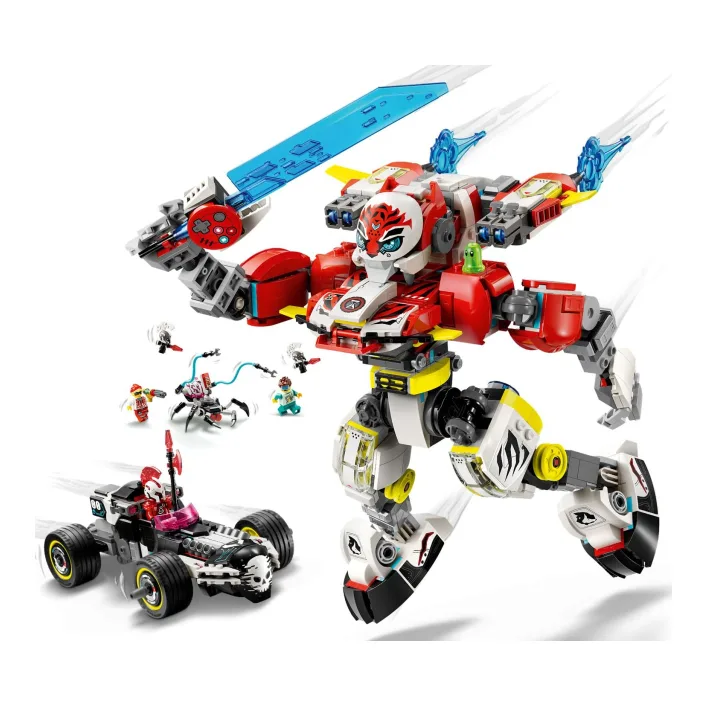 Конструктор LEGO DREAMZzz Робот-тигр Купера та Хот-род авто Зеро (71497)