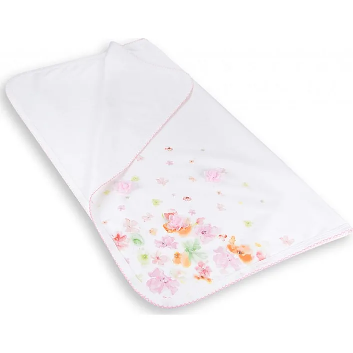 Ковдра дитяча Bibaby з ніжними квіточками (64175-pink)