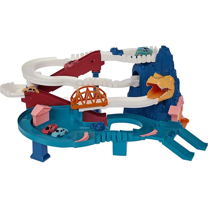 Игровой набор ZIPP Toys Dino автотрек-серпантин электрический, 6 машинок (5501A)