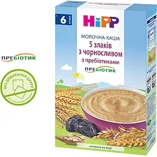 Детская каша HiPP молочная 5 злаков 250 г (9062300140139)