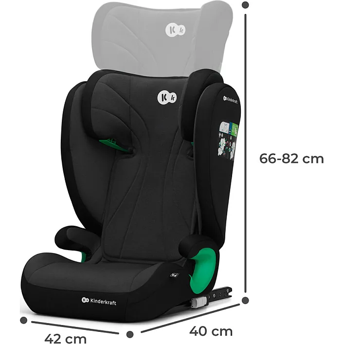 Автокрісло Kinderkraft Junior Fix 2 i-Size Graphite Black (KCJUFI20BLK0000) (5902533921560)