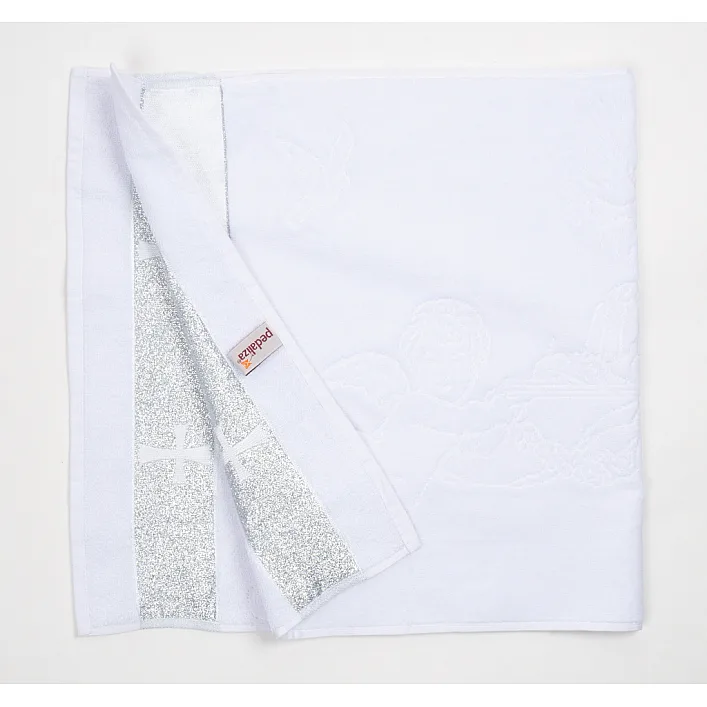 Крыжма детская Pedaliza с серебряной тесьмой (880-white)