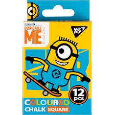 Мел Yes цветной квадратный 12 шт 6 кол Minions (400391)