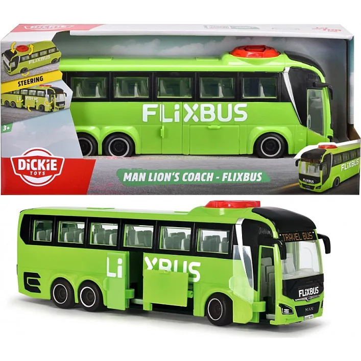 Спецтехника Dickie Toys Туристический автобус Фликсбас 26,5 см (3744015)