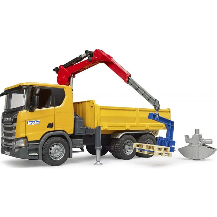 Спецтехніка Bruder Scania Super 560R з краном-маніпулятором 1:16 з аксесуарами (03551)