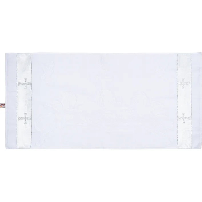 Крыжма детская Pedaliza с серебряной тесьмой (880-white)