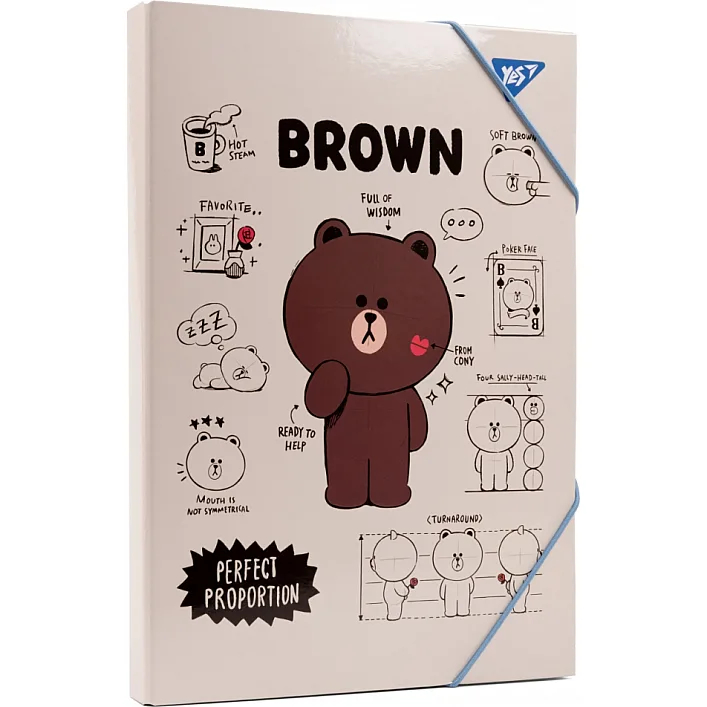 Папка для работы YES картонная A4 "Line friends"500232 (Кнц0232)