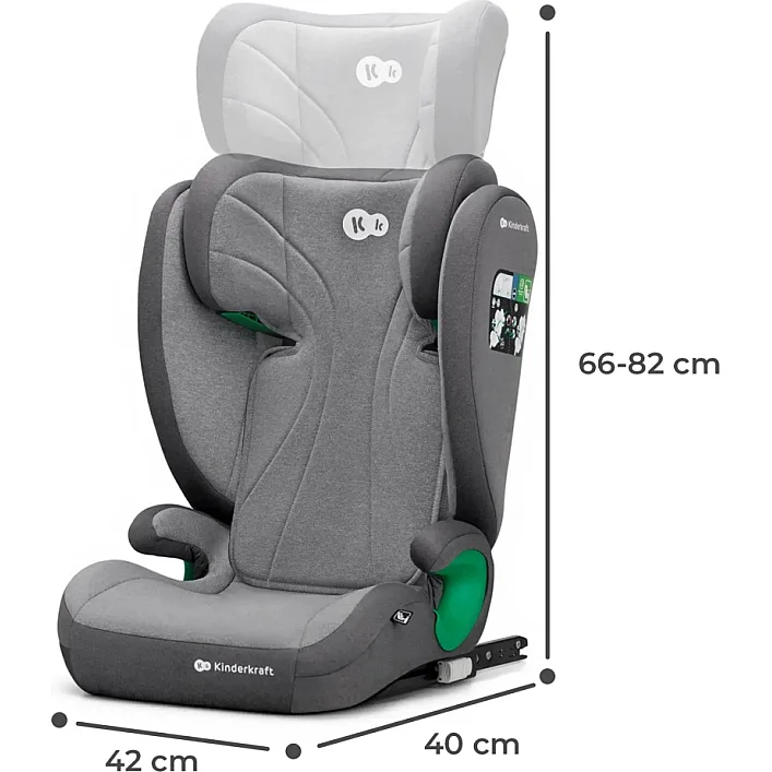 Автокрісло Kinderkraft Junior Fix 2 i-Size Rocket Grey (KCJUFI20GRY0000) (5902533921577)