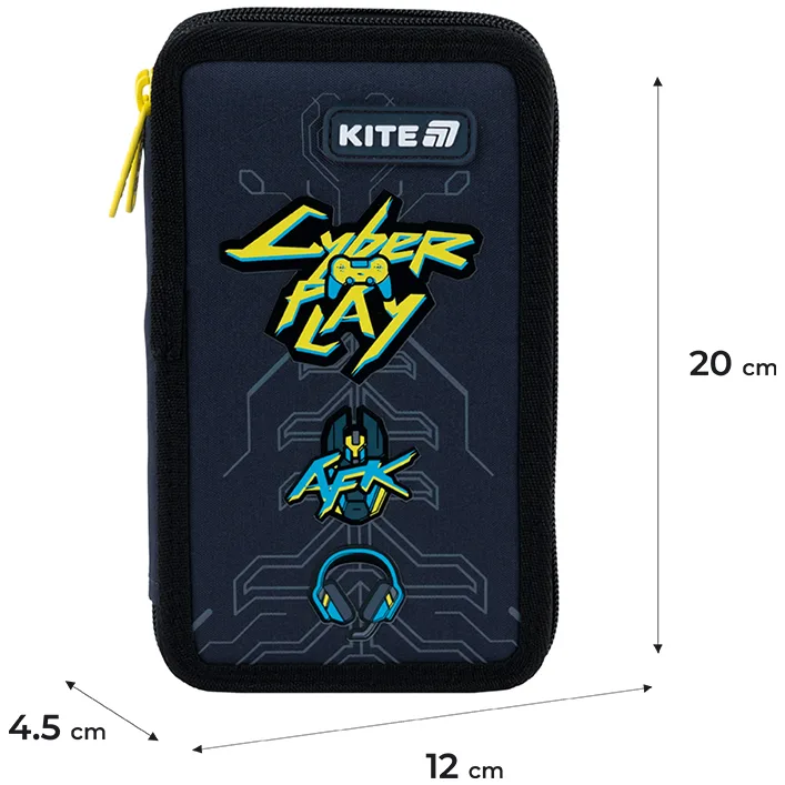 Пенал Kite 623 Cyber, 2 отделения (K25-623-4)