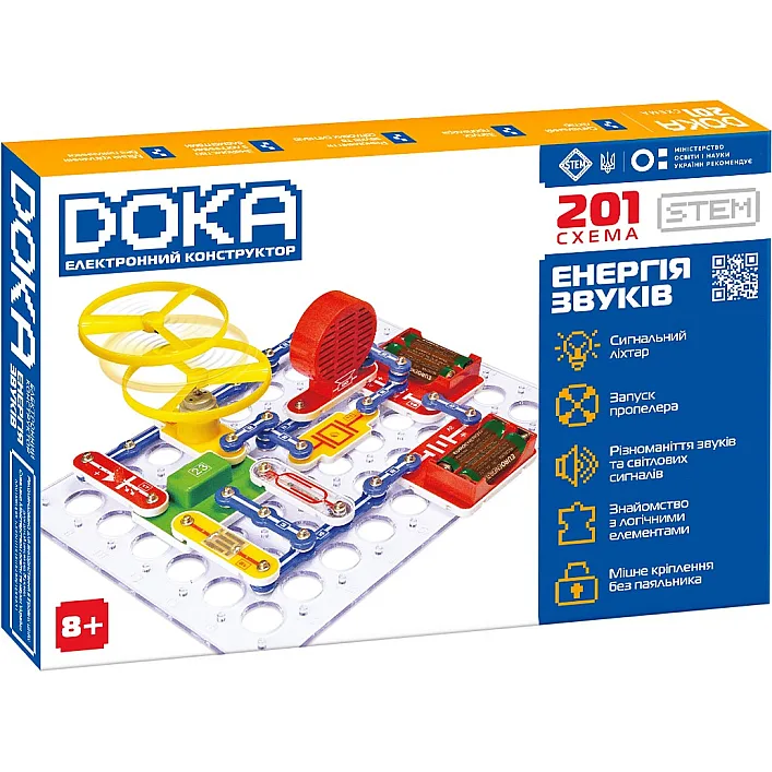 Конструктор электронный DOKA "201 СХЕМА" D70706 (Кон5079)