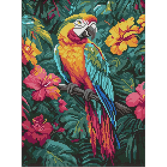 Набор с алмазной мозаикой "Тропическая птица" 30x40см