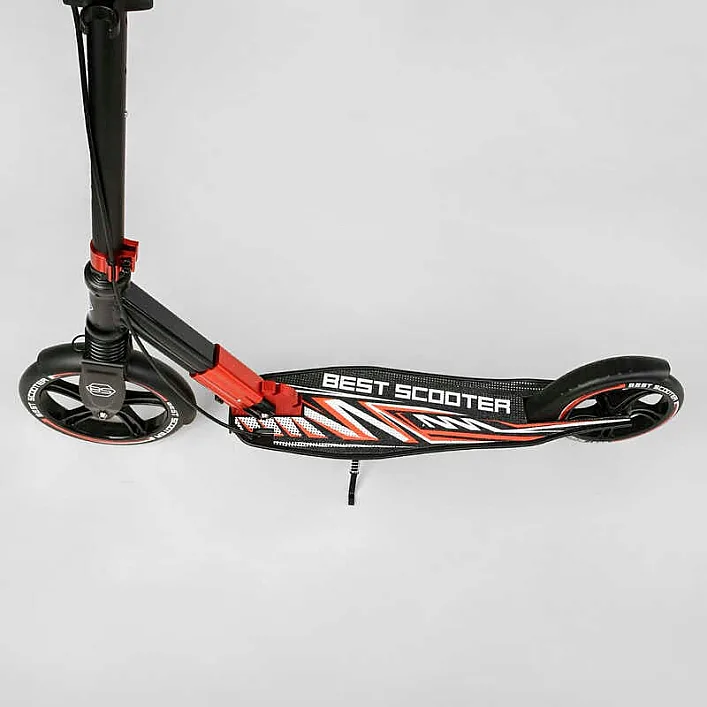 Самокат алюминиевый "Best Scooter" 10304 (2) колеса PU, ФАРА, зажим руля, d передних колес - 230мм, d задних колес 200мм, 1 амортизатор передний