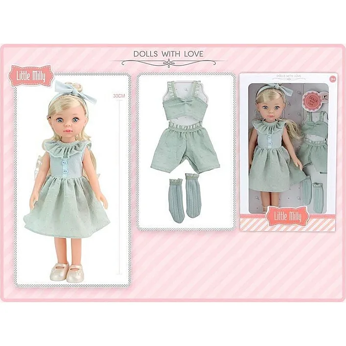 Кукла 91098 J (36) дополнительная одежда, высота 33 см, в коробке