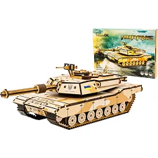 Деревянный 3D конструктор "ABRAMS" 187 дет., Puz-26917 г. 28*11*10 см PuzzleOk (Дер9171)