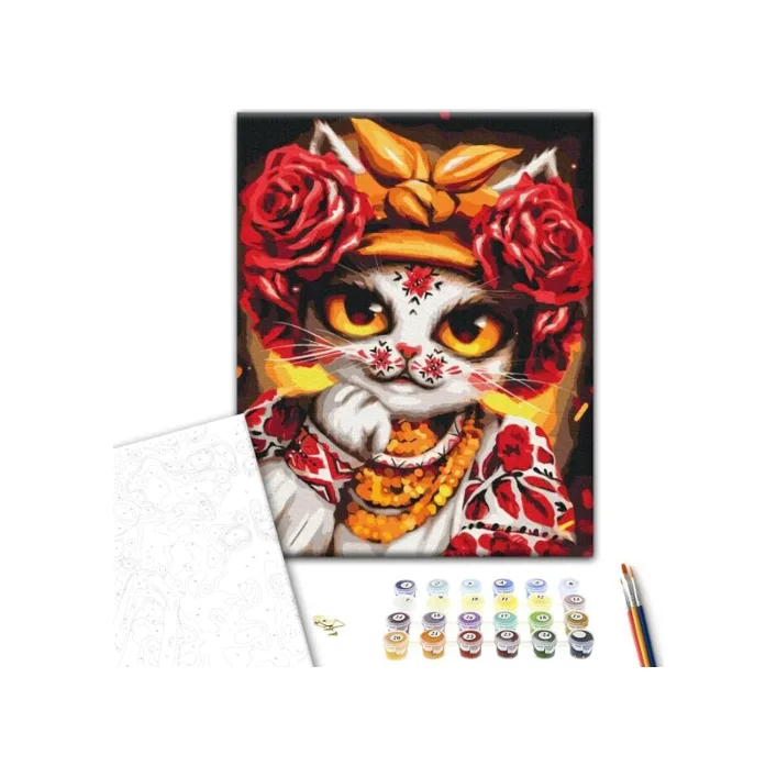 Картина за номерами: Кішка Троянда BS53351 р. 40*50 см. Brushme (Нас3351)