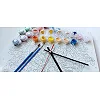 Годинник-картина за номерами "Жирафчики", 30х30 см