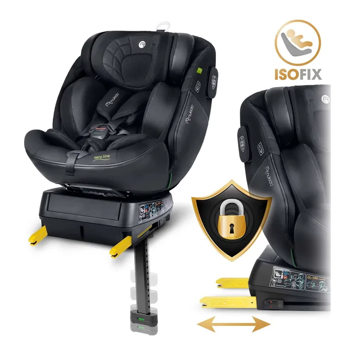 Автокресло Nukido Aero Line ISOFIX 0-36 кг, черное