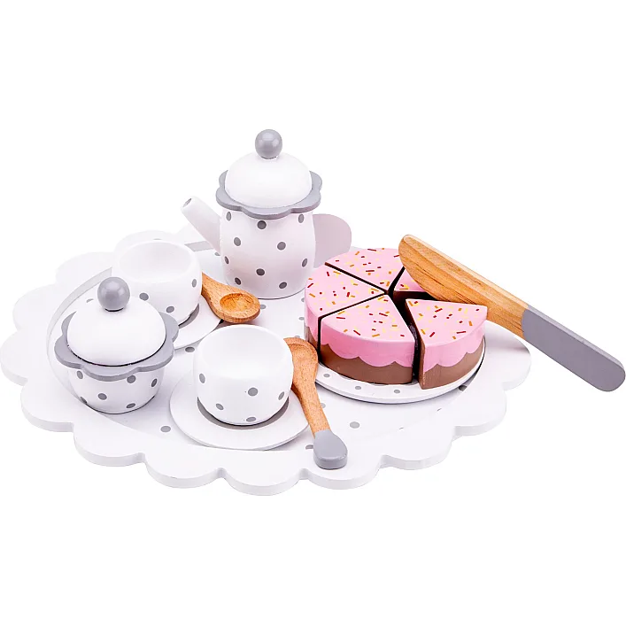 Игровой набор для кофе/чая с тортом (белый) New Classic Toys (10621)