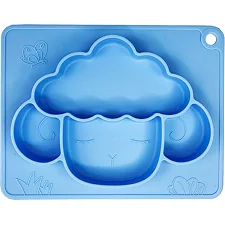 Силиконовая тарелка-коврик "Баранчик" MGZ-0125(Blue) 18х23 см