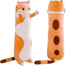 Мягкая игрушка-обнимашка "Кот батон", 45 см (серый)
