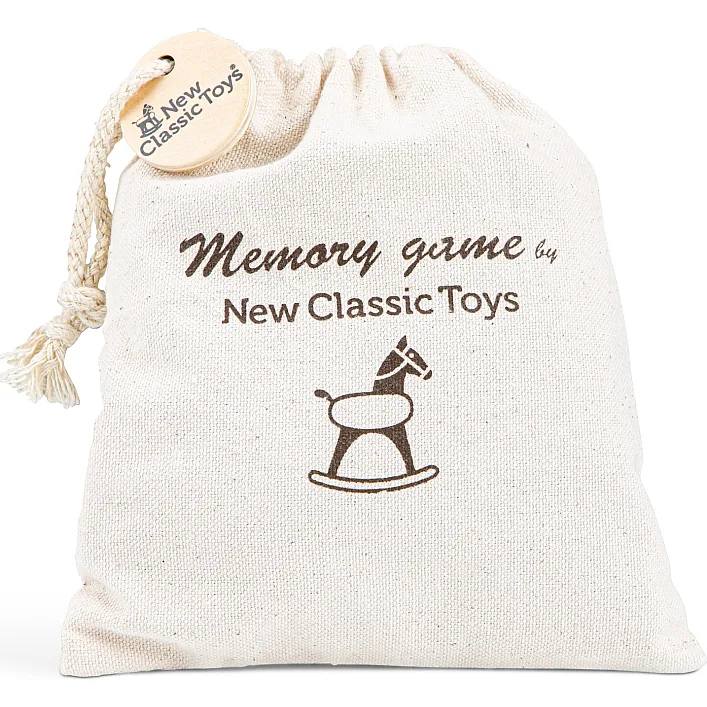 Детская игра, развивающая память Транспорт New Classic Toys, деревянная, арт. 10831