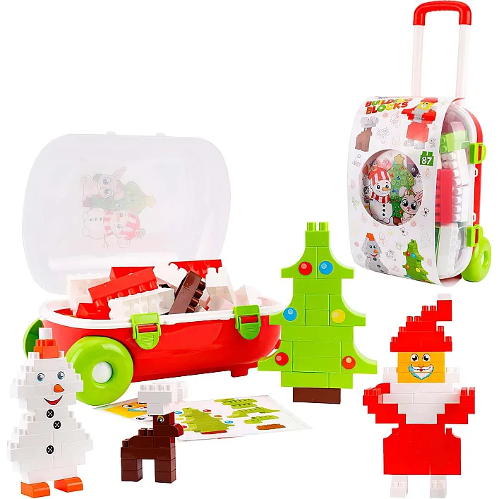 Конструктор 8805 (3) "Technok Toys", "Новый Год", 87 элементов, в чемодане