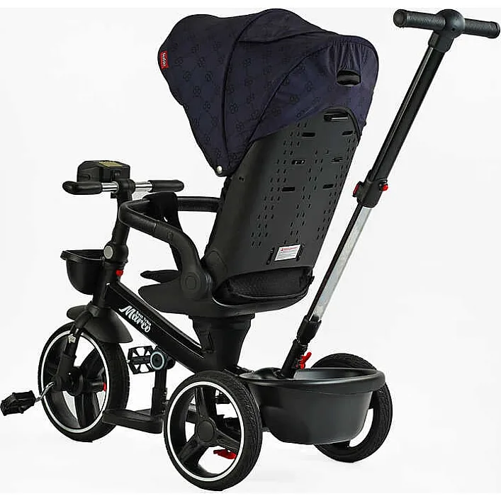 Велосипед 9155 / 331-09 BestTrike "Marco" (1) поворотное сиденье, складной руль, колеса с прорезиненным PU, корзина, телескопическая ручка, фара музыкальная