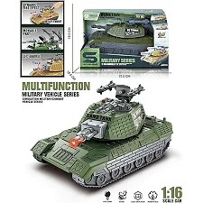 Танк JS 206 (24/2) автоматическая вибрация дула, масштаб 1:16, подсветка, инерция, на батарейках, подвижная башня с трещоткой, в коробке