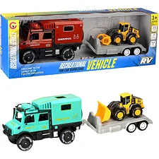 Автовоз 9892-11 інерційний, з трактором, в коробці р.41x9x14,5 см YG Toys