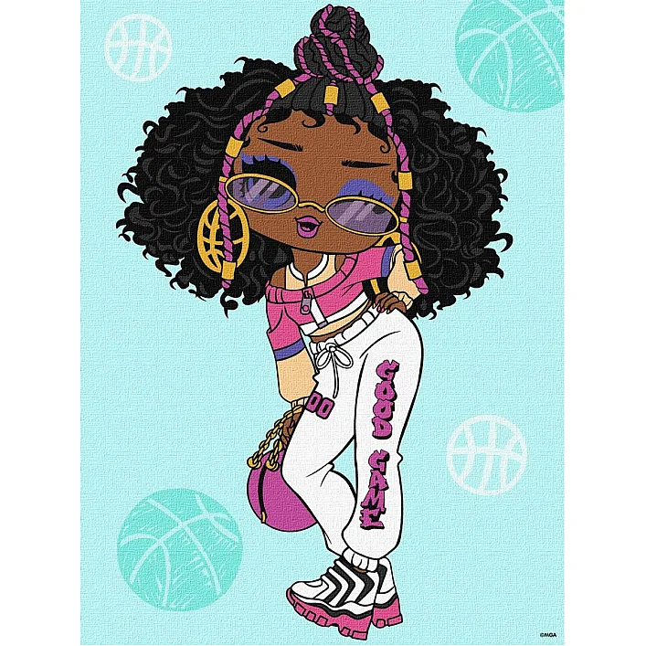 Набір для розпису по номерах для дітей "L.O.L. Surprise! Tweens Hoops Cutie" 30х40 см. KHO6285 IDEYKA (Нас9968)