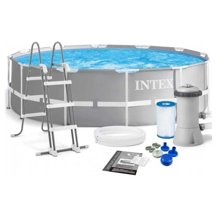 Intex Басейн каркасний 26718 FR (1) об`єм :10685л (90), розмір:366х122см, фільтр-насос, сходи, від 6-ти років,