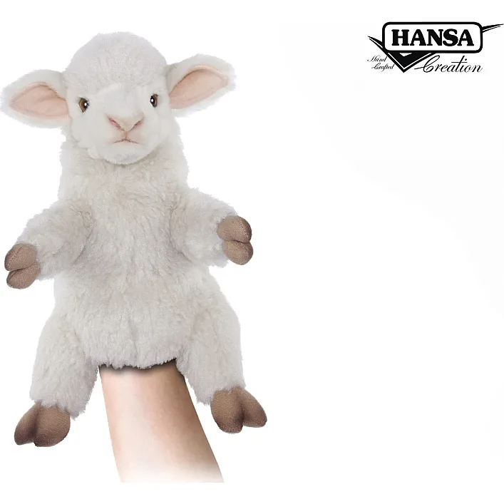 М'яка іграшка на руку Ягня серія Puppet висота 27 см, Hansa (73400)