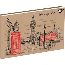 Альбом для рисования YES А4 30 листов "London"/"Flowers" крафт (клееный белила)130546/130582 (Кнц0546)