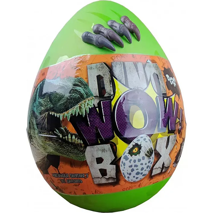 Детский набор для творчества в яйце "Dino WOW Box" DWB-01-01U, 20 предметов Зелёный