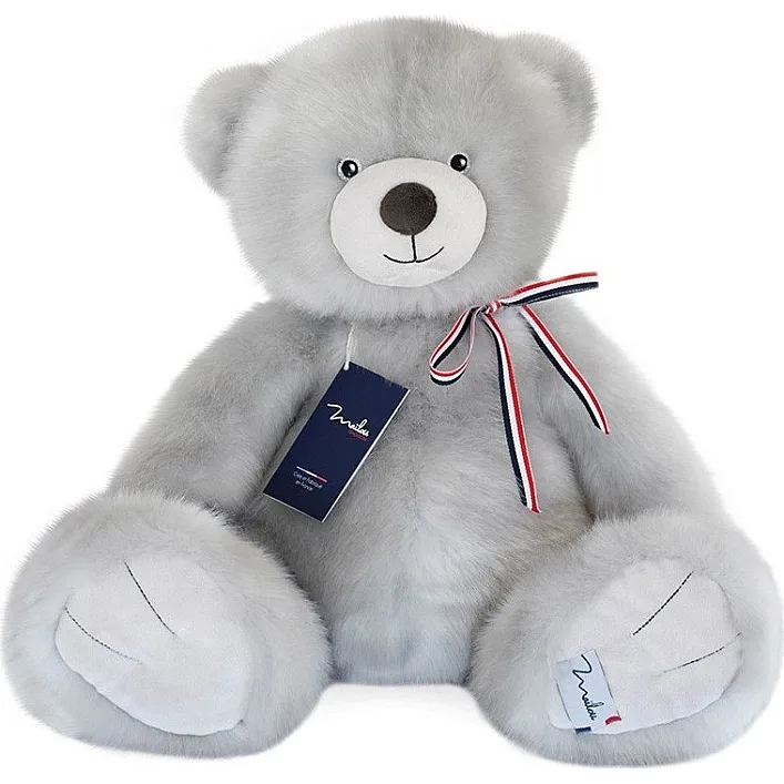 М'яка іграшка Французький ведмідь, Mailou, сірий, 50 см, арт. MA0110