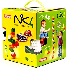 Конструктор "NIK-4" в коробке 186дет Юника (Кон1542)