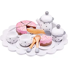 Игровой набор для кофе/чая с тортом (белый) New Classic Toys (10621)